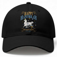 Funny Happy Hanukkah Llama Be Our Guest For Eight Nights Gift Baseball Cap Funny Hanukkah Gift