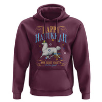 Funny Happy Hanukkah Llama Be Our Guest For Eight Nights Gift Hoodie Funny Hanukkah Gift - Wonder Print Shop
