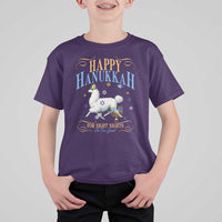 Funny Happy Hanukkah Llama Be Our Guest For Eight Nights Gift T Shirt For Kid Funny Hanukkah Gift - Wonder Print Shop