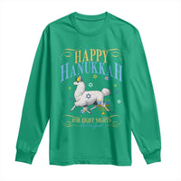 Funny Happy Hanukkah Llama Be Our Guest For Eight Nights Gift Long Sleeve Shirt Funny Hanukkah Gift - Wonder Print Shop
