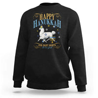 Funny Happy Hanukkah Llama Be Our Guest For Eight Nights Gift Sweatshirt Funny Hanukkah Gift - Wonder Print Shop