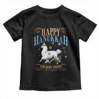 Funny Happy Hanukkah Llama Be Our Guest For Eight Nights Gift Toddler T Shirt Funny Hanukkah Gift - Wonder Print Shop