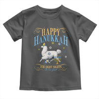 Funny Happy Hanukkah Llama Be Our Guest For Eight Nights Gift Toddler T Shirt Funny Hanukkah Gift - Wonder Print Shop