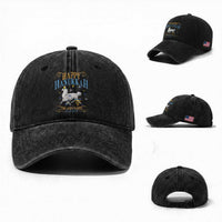 Funny Happy Hanukkah Llama Be Our Guest For Eight Nights Gift Washed Cotton Baseball Cap Funny Hanukkah Gift