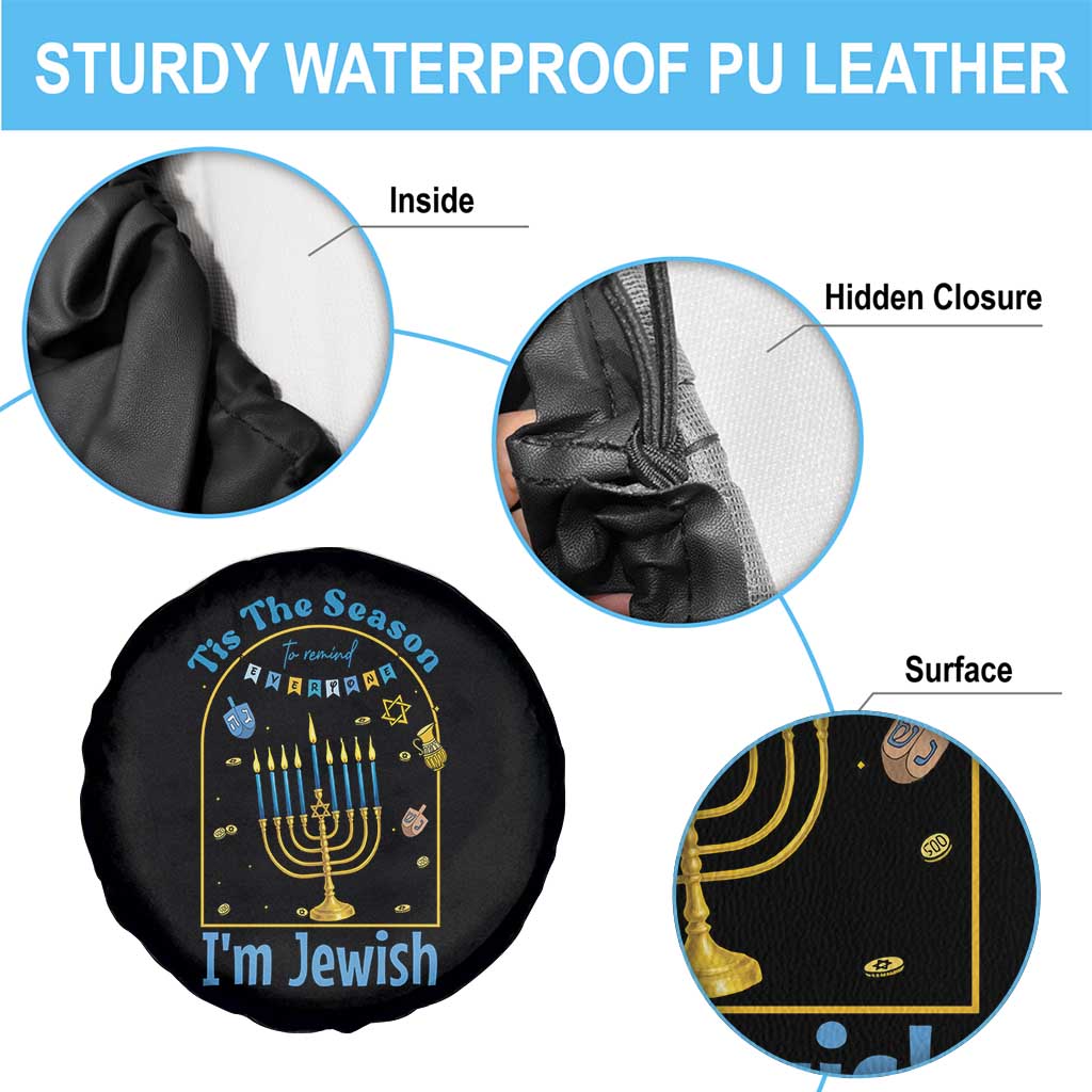 Funny Hanukkah Gift Spare Tire Cover Tis The Season To Remind Everyone Im Jewish - Wonder Print Shop