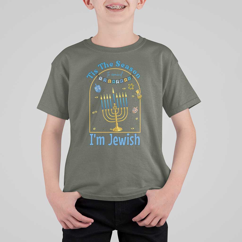 Funny Hanukkah Gift T Shirt For Kid Tis The Season To Remind Everyone Im Jewish - Wonder Print Shop