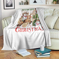 Funny Snowman Cowboy Howdy Christmas Throw Blanket Western Holiday Gift - Wonder Print Shop