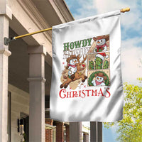 Funny Snowman Cowboy Howdy Christmas Garden Flag Western Holiday Gift - Wonder Print Shop