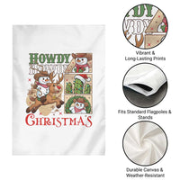 Funny Snowman Cowboy Howdy Christmas Garden Flag Western Holiday Gift - Wonder Print Shop