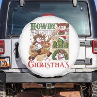 Funny Snowman Cowboy Howdy Christmas Spare Tire Cover Western Holiday Gift - Wonder Print Shop