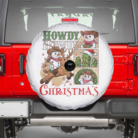Funny Snowman Cowboy Howdy Christmas Spare Tire Cover Western Holiday Gift - Wonder Print Shop