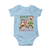 Funny Snowman Cowboy Howdy Christmas Baby Onesie Western Holiday Gift - Wonder Print Shop