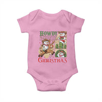 Funny Snowman Cowboy Howdy Christmas Baby Onesie Western Holiday Gift - Wonder Print Shop