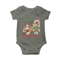 Funny Snowman Cowboy Howdy Christmas Baby Onesie Western Holiday Gift - Wonder Print Shop