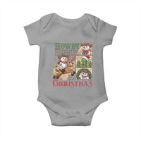 Funny Snowman Cowboy Howdy Christmas Baby Onesie Western Holiday Gift - Wonder Print Shop