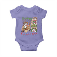 Funny Snowman Cowboy Howdy Christmas Baby Onesie Western Holiday Gift - Wonder Print Shop