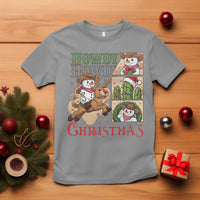 Funny Snowman Cowboy Howdy Christmas T Shirt Western Holiday Gift - Wonder Print Shop