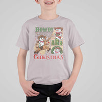 Funny Snowman Cowboy Howdy Christmas T Shirt For Kid Western Holiday Gift - Wonder Print Shop