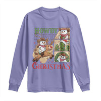 Funny Snowman Cowboy Howdy Christmas Long Sleeve Shirt Western Holiday Gift - Wonder Print Shop