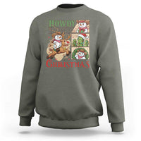 Funny Snowman Cowboy Howdy Christmas Sweatshirt Western Holiday Gift - Wonder Print Shop