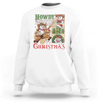 Funny Snowman Cowboy Howdy Christmas Sweatshirt Western Holiday Gift - Wonder Print Shop