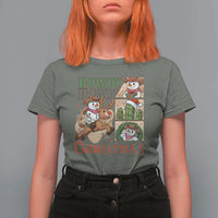 Funny Snowman Cowboy Howdy Christmas T Shirt For Women Western Holiday Gift - Wonder Print Shop