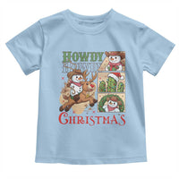 Funny Snowman Cowboy Howdy Christmas Toddler T Shirt Western Holiday Gift - Wonder Print Shop