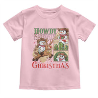 Funny Snowman Cowboy Howdy Christmas Toddler T Shirt Western Holiday Gift - Wonder Print Shop