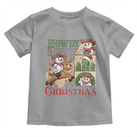 Funny Snowman Cowboy Howdy Christmas Toddler T Shirt Western Holiday Gift - Wonder Print Shop