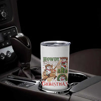 Funny Snowman Cowboy Howdy Christmas Tumbler Cup Western Holiday Gift - Wonder Print Shop