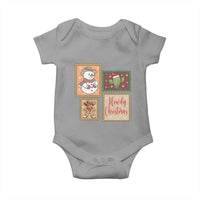 Howdy Christmas Postage Stamp Baby Onesie Western Life Holiday Gift - Wonder Print Shop
