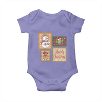 Howdy Christmas Postage Stamp Baby Onesie Western Life Holiday Gift - Wonder Print Shop