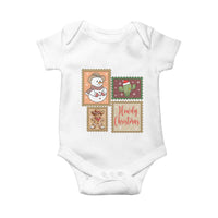 Howdy Christmas Postage Stamp Baby Onesie Western Life Holiday Gift - Wonder Print Shop