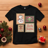 Howdy Christmas Postage Stamp T Shirt Western Life Holiday Gift - Wonder Print Shop