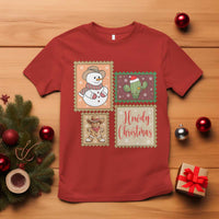 Howdy Christmas Postage Stamp T Shirt Western Life Holiday Gift - Wonder Print Shop