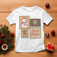 Howdy Christmas Postage Stamp T Shirt Western Life Holiday Gift - Wonder Print Shop