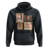 Howdy Christmas Postage Stamp Hoodie Western Life Holiday Gift - Wonder Print Shop