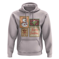 Howdy Christmas Postage Stamp Hoodie Western Life Holiday Gift - Wonder Print Shop