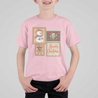 Howdy Christmas Postage Stamp T Shirt For Kid Western Life Holiday Gift - Wonder Print Shop