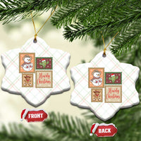 Howdy Christmas Postage Stamp Ceramic Ornament Western Life Holiday Gift - Wonder Print Shop