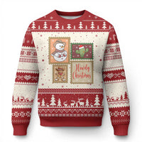 Howdy Xmas Postage Stamp Ugly Christmas Sweater Western Life Holiday Gift - Wonder Print Shop
