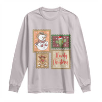 Howdy Christmas Postage Stamp Long Sleeve Shirt Western Life Holiday Gift - Wonder Print Shop