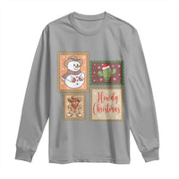 Howdy Christmas Postage Stamp Long Sleeve Shirt Western Life Holiday Gift - Wonder Print Shop