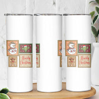 Howdy Christmas Postage Stamp Skinny Tumbler Western Life Holiday Gift - Wonder Print Shop