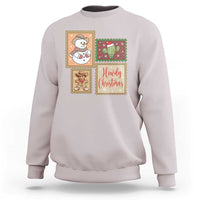 Howdy Christmas Postage Stamp Sweatshirt Western Life Holiday Gift - Wonder Print Shop