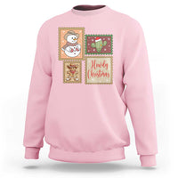 Howdy Christmas Postage Stamp Sweatshirt Western Life Holiday Gift - Wonder Print Shop