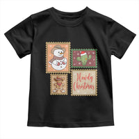 Howdy Christmas Postage Stamp Toddler T Shirt Western Life Holiday Gift - Wonder Print Shop