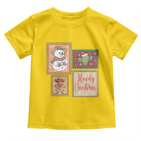 Howdy Christmas Postage Stamp Toddler T Shirt Western Life Holiday Gift - Wonder Print Shop