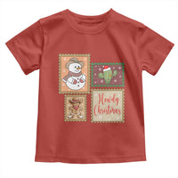 Howdy Christmas Postage Stamp Toddler T Shirt Western Life Holiday Gift - Wonder Print Shop