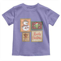 Howdy Christmas Postage Stamp Toddler T Shirt Western Life Holiday Gift - Wonder Print Shop